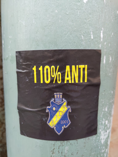 Street sticker 110% ANTI 2001