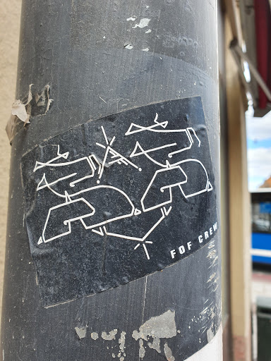 Street sticker Stockholm FOF CREW