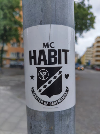 Street sticker Stockholm MC НАBIT MASTER OF CEREMONIES