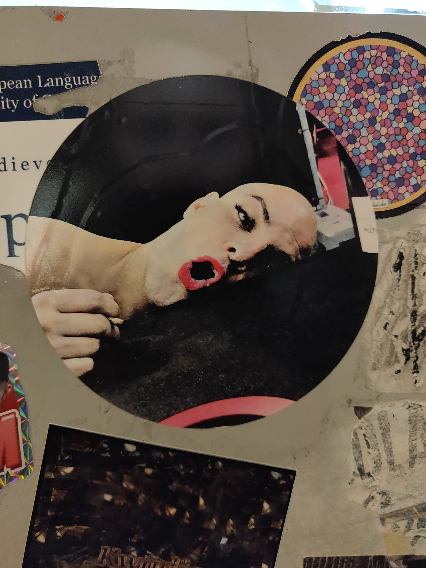 The sticker showcases a captivating close-up shot of a bald person with their mouth wide open, creating an intense and dramatic visual. The image is striking and leaves a lasting impression. 